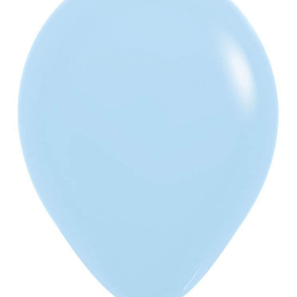Sempertex - 11in Pastel Matte Blue Latex Balloons (50pcs) - SKU:155746 - UPC:7703340155746 - Party Expo