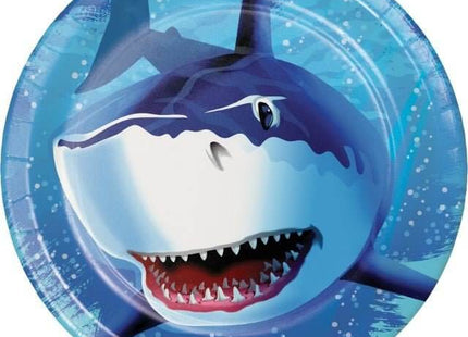 Shark Splash - 9" Dinner Plates (8ct) - SKU:425887- - UPC:073525989532 - Party Expo