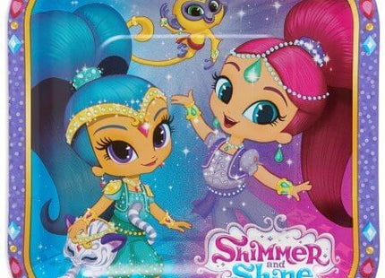 Shimmer and Shine - 7" Square Dessert Plates (8ct) - SKU:541653 - UPC:013051659950 - Party Expo