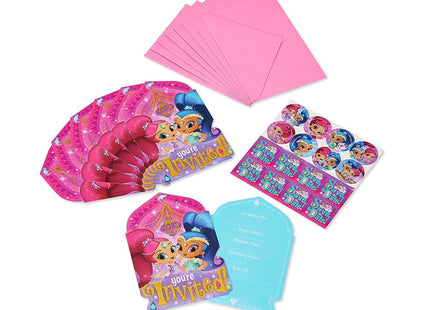 Shimmer and Shine Birthday Party Invitations (8ct) - SKU:491653 - UPC:013051660130 - Party Expo