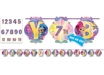 Shimmer and Shine Jumbo Letter Banner Kit (1ct) - SKU:121653 - UPC:013051660208 - Party Expo
