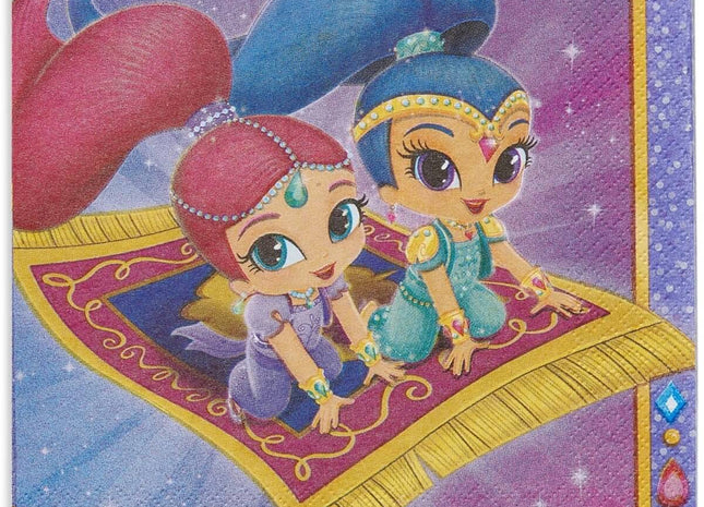 Shimmer and Shine - Lunch Napkins (16ct) - SKU:511653 - UPC:013051659943 - Party Expo