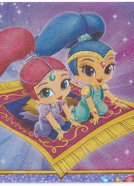 Shimmer and Shine - Lunch Napkins (16ct) - SKU:511653 - UPC:013051659943 - Party Expo