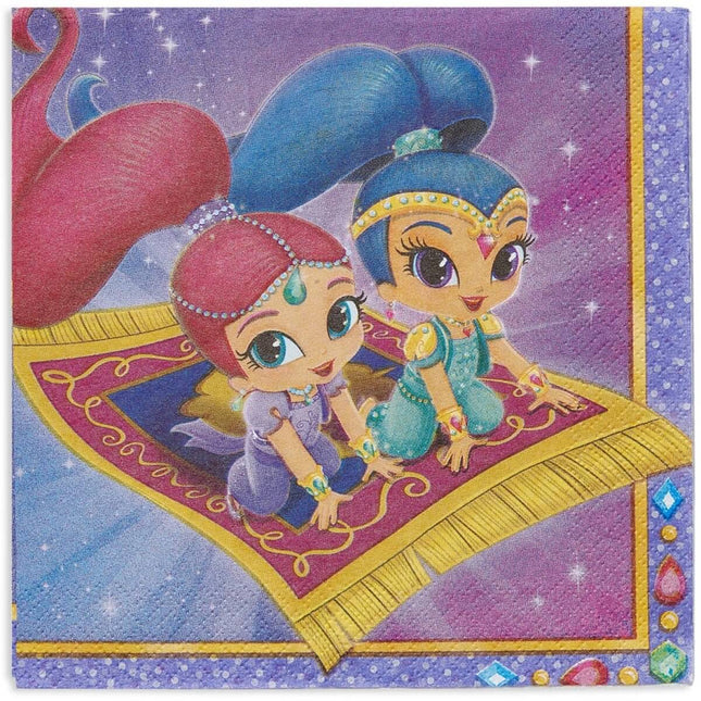 Shimmer and Shine - Lunch Napkins (16ct) - SKU:511653 - UPC:013051659943 - Party Expo