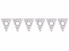 Silver Elegant Scroll Personalized Pennant Banner Kit - SKU:129250 - UPC:013051344528 - Party Expo