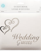 Silver Hearts Wedding Guests Book - SKU:VL0016 - UPC:652695762932 - Party Expo