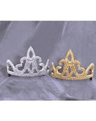 Silver Plastic Tiara with Combs - SKU:25081 - UPC:721773250811 - Party Expo