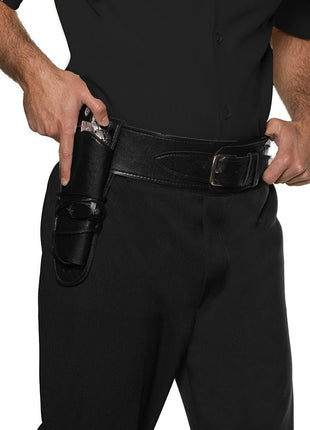 Single Cowboy Holster - Black (1ct) - SKU:31058OS - UPC:843248167964 - Party Expo