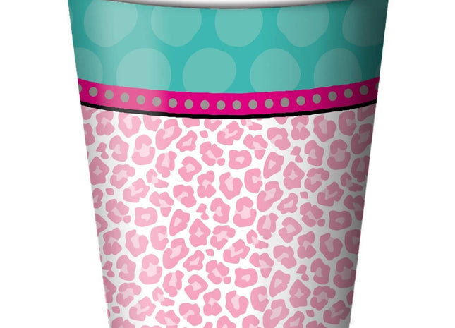Sparkle Spa Party - 9oz Paper Cups (8ct) - SKU:317280 - UPC:039938326975 - Party Expo
