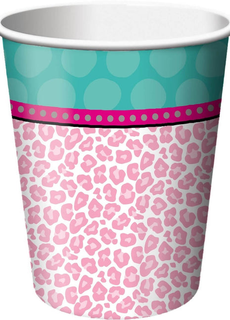 Sparkle Spa Party - 9oz Paper Cups (8ct) - SKU:317280 - UPC:039938326975 - Party Expo