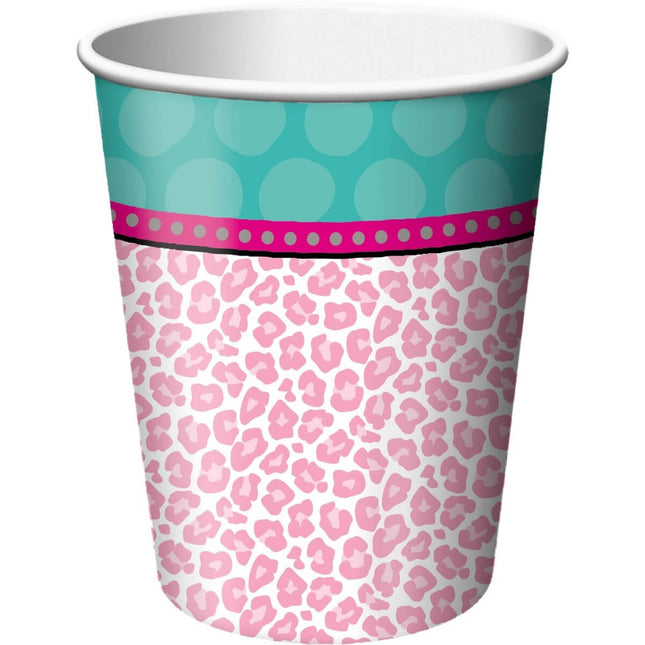 Sparkle Spa Party - 9oz Paper Cups (8ct) - SKU:317280 - UPC:039938326975 - Party Expo