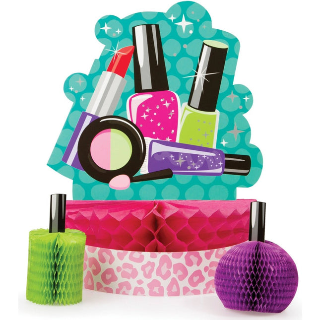 Sparkle Spa Party Centerpiece Set (1ct) - SKU:317717 - UPC:039938332891 - Party Expo