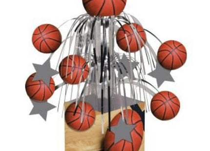 Sports Fanatic Basketball - Centerpiece Cascade with Base - SKU:267964 - UPC:039938123956 - Party Expo