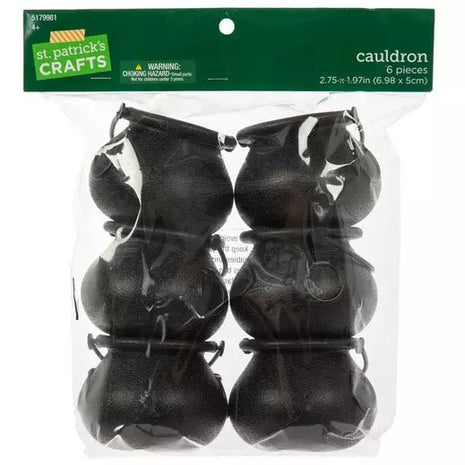 St. Patrick's Cauldrons (6ct) - SKU:5179981 - UPC:5179981 - Party Expo