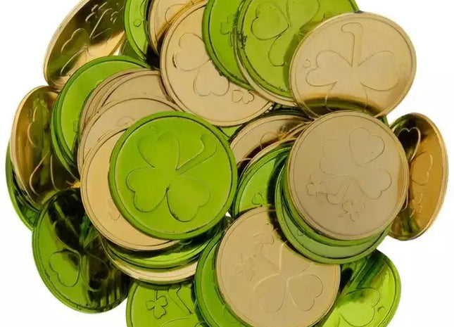 St. Patrick's Day - Plastic Coins (48pcs) - SKU: - UPC:234275801080 - Party Expo