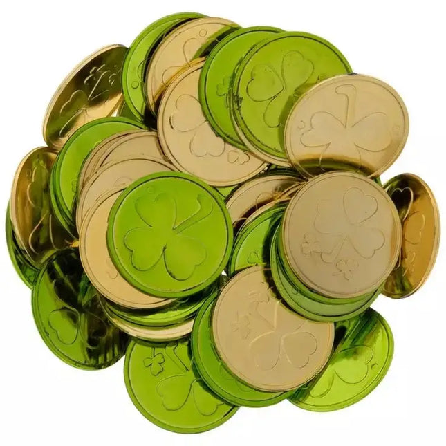 St. Patrick's Day - Plastic Coins (48pcs) - SKU: - UPC:234275801080 - Party Expo