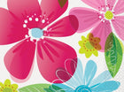 Striped Spring Flower Lunch Napkins - SKU:51462 - UPC:011179514625 - Party Expo