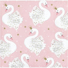 Stylish Swan - Pink Beverage Napkins (16ct) - SKU:343835 - UPC:039938679835 - Party Expo