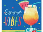 Summer Cocktails Vibes Beverage Napkins (16ct) - SKU:356078 - UPC:039938864538 - Party Expo