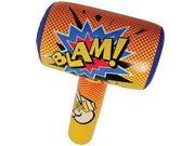 Superhero Big Bobber Inflatable Blow-up Toy Hammer (1ct) - SKU:IN407 - UPC:049392283912 - Party Expo