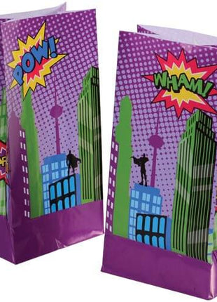 Superhero Paper Bags (1ct) - SKU:TU247 - UPC:049392293324 - Party Expo