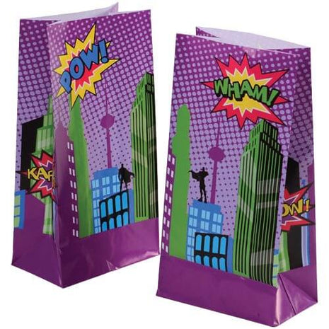 Superhero Paper Bags (1ct) - SKU:TU247 - UPC:049392293324 - Party Expo