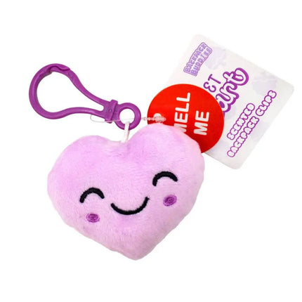 Sweetheart Backpack Buddies - Grape Scented Plush Clip - Party Expo