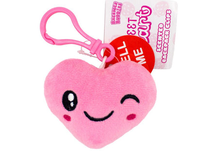 Sweetheart Backpack Buddies - Strawberry Scented Plush Clip - SKU:VBBCD01 - UPC:692046994162 - Party Expo