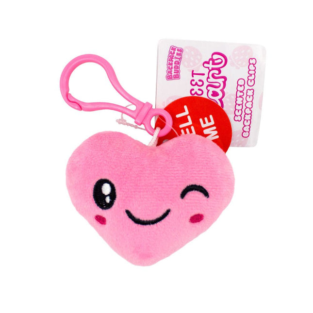 Sweetheart Backpack Buddies - Strawberry Scented Plush Clip - SKU:VBBCD01 - UPC:692046994162 - Party Expo