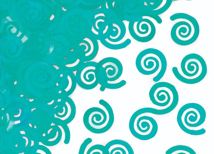 Teal Lagoon Swirls Confetti - SKU:329627 - UPC:039938481339 - Party Expo