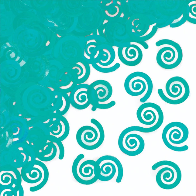 Teal Lagoon Swirls Confetti - SKU:329627 - UPC:039938481339 - Party Expo