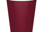 Touch of Color - 9oz Burgundy Paper Cups (8ct) - SKU:563122B - UPC:073525807102 - Party Expo