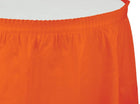 Touch of Color - Sunkissed Orange Plastic Table Skirt - SKU:10044 - UPC:073525026053 - Party Expo
