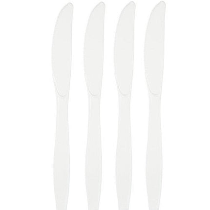 Touch of Color - White Plastic Knives - SKU:10570 - UPC:073525109312 - Party Expo