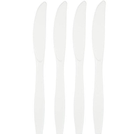 Touch of Color - White Plastic Knives - SKU:10570 - UPC:073525109312 - Party Expo