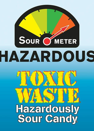 Toxic Waste Hazardously Sour Candy in Original Yellow Drum - SKU:CD87410 - UPC:898940001320 - Party Expo