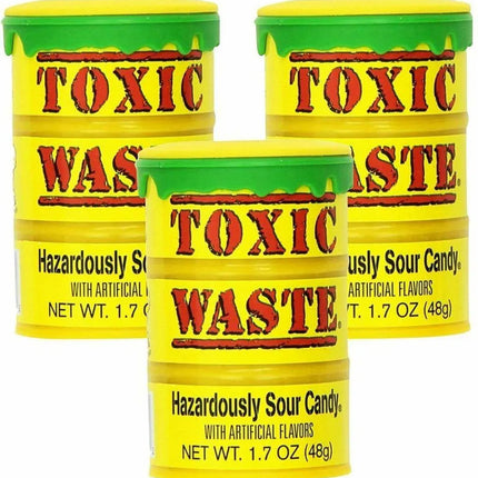 Toxic Waste Hazardously Sour Candy in Original Yellow Drum - Party Expo