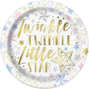Twinkle Twinkle Little Star - 9" Dinner Plates (8ct) - SKU:72415 - UPC:011179724154 - Party Expo