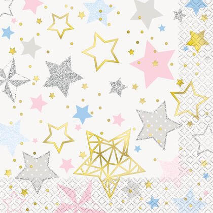 Twinkle Twinkle Little Star Paper Lunch Napkins (16ct) - SKU:72412 - UPC:011179724123 - Party Expo