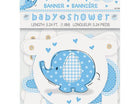 Umbrellaphants - Blue Elephant Baby Shower Banner - SKU:41709 - UPC:011179417094 - Party Expo