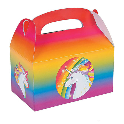 Unicorn Rainbow Favor Boxes (6ct) - SKU:3L-13758682 - UPC:889070818445 - Party Expo