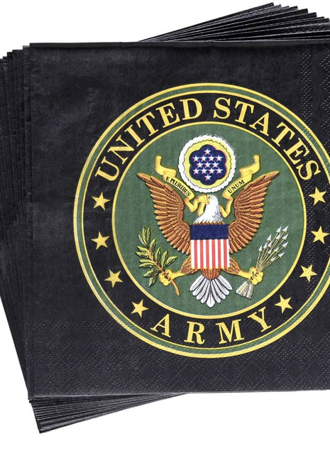 U.S. Army - Lunch Napkins (16ct) - SKU:66703* - UPC:654082667035 - Party Expo