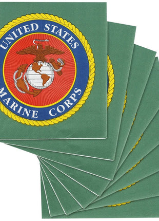 U.S. Marines - Lunch Napkins (16ct) - SKU:66728 - UPC:654082667288 - Party Expo