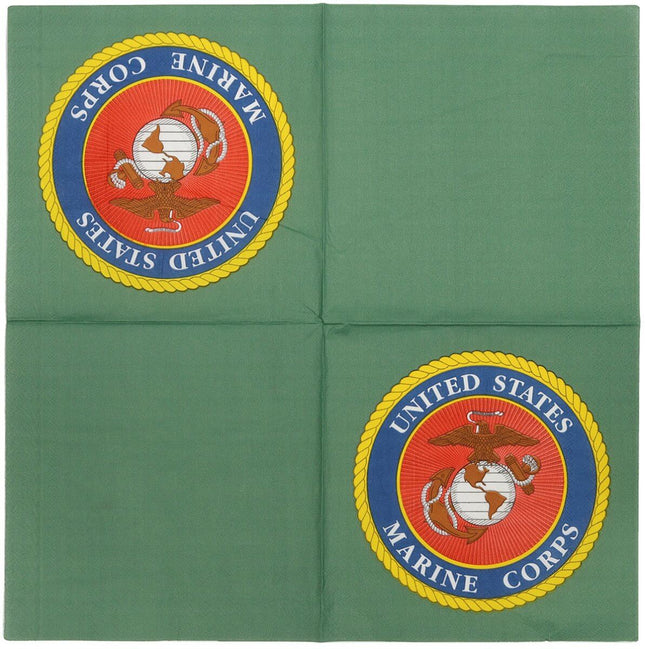 U.S. Marines - Lunch Napkins (16ct) - SKU:66728 - UPC:654082667288 - Party Expo