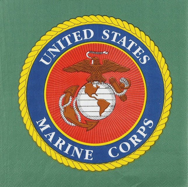 U.S. Marines - Lunch Napkins (16ct) - SKU:66728 - UPC:654082667288 - Party Expo