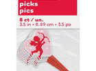 Valentines Day - Cupid Heart Plastic Cupcake Picks (8ct) - SKU:62634 - UPC:011179626342 - Party Expo