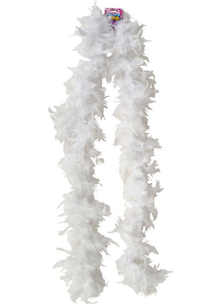 White Feather Boa - SKU:FB-BOAWH - UPC:097138629289 - Party Expo