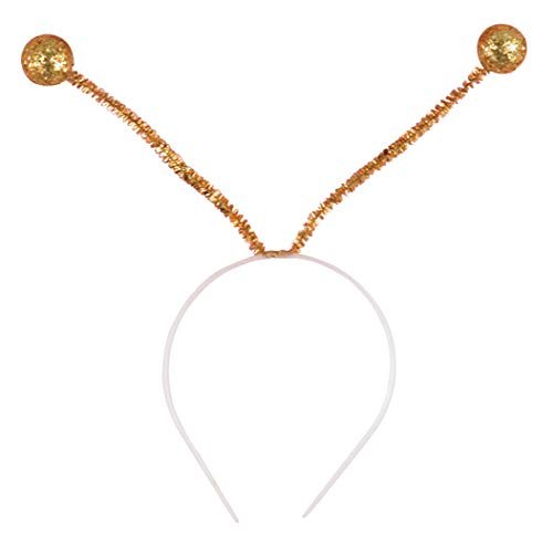 White & Gold Antenna Headband (1ct) - SKU:25097 - UPC:721773250972 - Party Expo