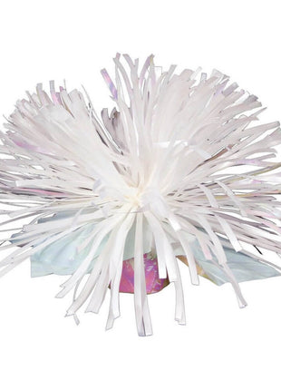 White Iridescent Pom Pom Weight - SKU:98769W - UPC:749567987699 - Party Expo