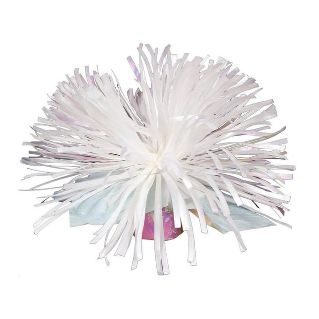 White Iridescent Pom Pom Weight - SKU:98769W - UPC:749567987699 - Party Expo